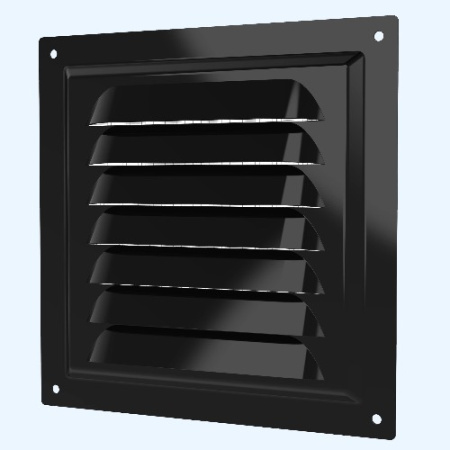 1515МЭ Black (черный) ERA Решетка вентиляционная МЭ сетка 150х150 окраш.сталь